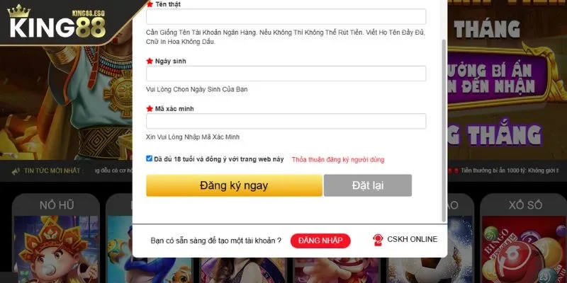 Chi tiết 4 bước tạo tài khoản