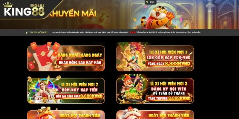Hàng loạt lợi ích độc quyền dành cho hội viên khi Đăng nhập king88