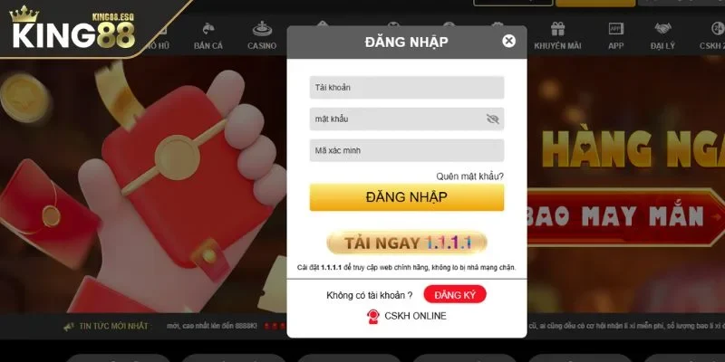 Hướng dẫn Đăng nhập king88 siêu tốc cho người mới bắt đầu