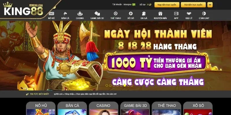 Khuyến mãi king88 mở hội ưu đãi cơ hội vàng không thể bỏ lỡ